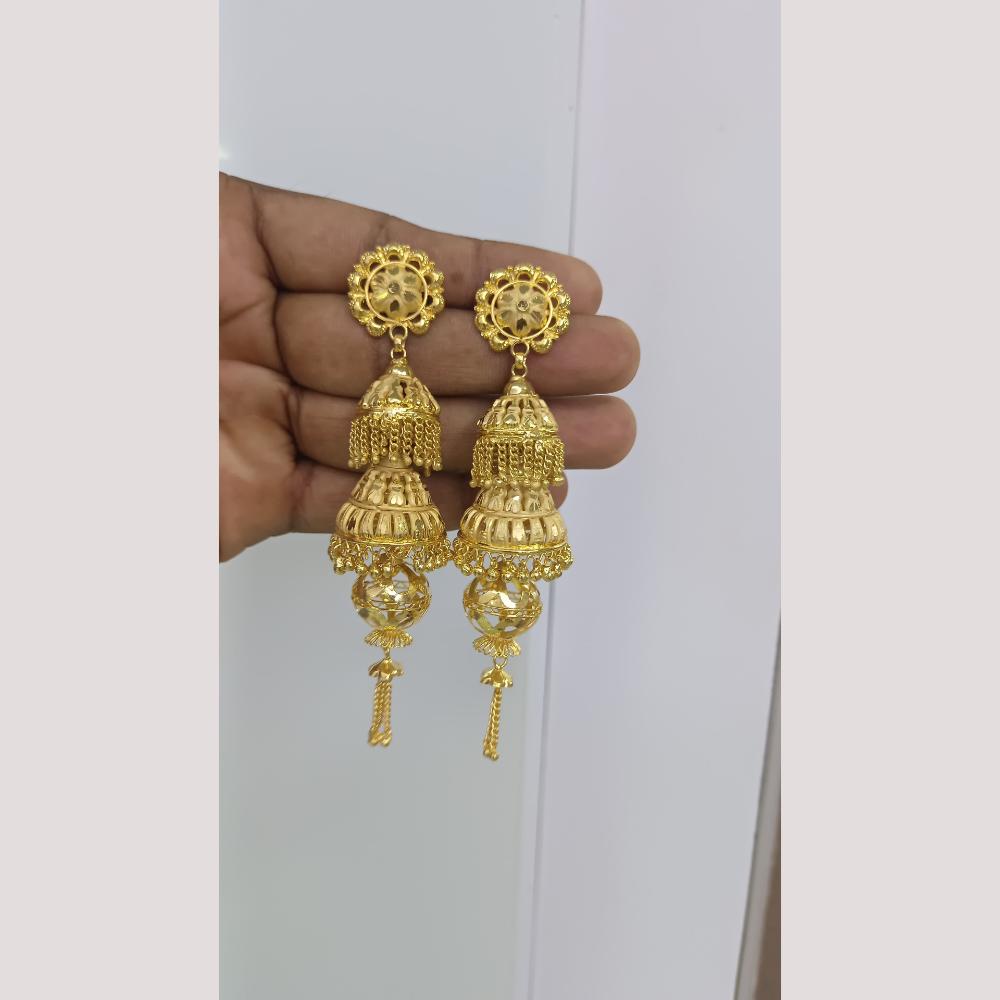 Pari Art Jewellery Forming Heavy Look Triple Layered Forming Jhumki