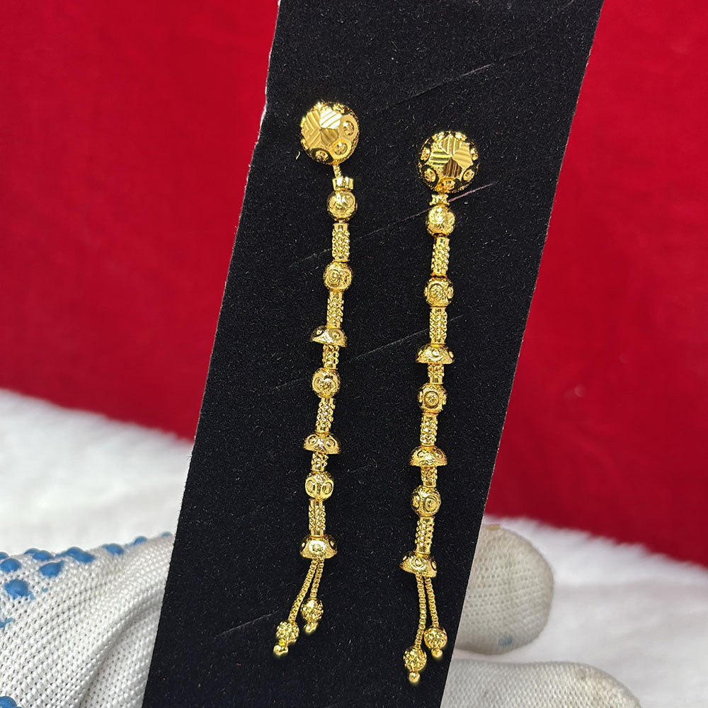 Pari Art Jewellery Forming South Indian Style Long Dangler Earrings