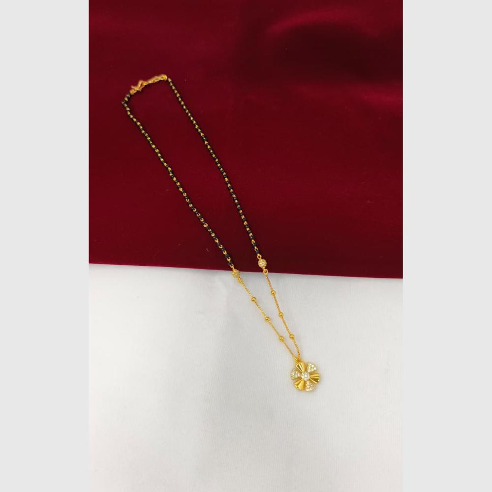 Pari Art Jewellery Stylish Black Beads Forming Mangalsutra