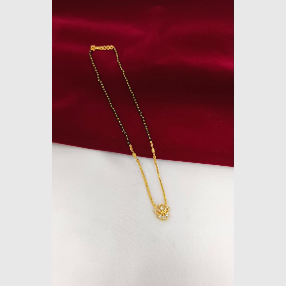 Pari Art Jewellery Stylish Black Beads Forming Mangalsutra