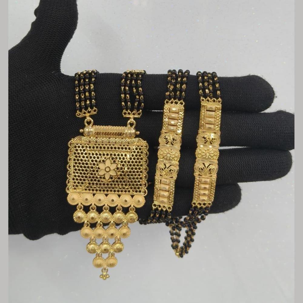 Pari Art Jewellery Designer Black Beads Forming Mangalsutra