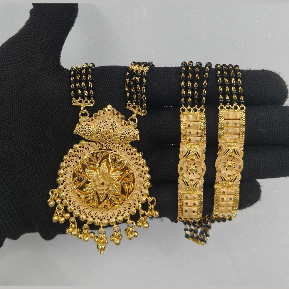 Pari Art Jewellery Designer Black Beads Forming Mangalsutra