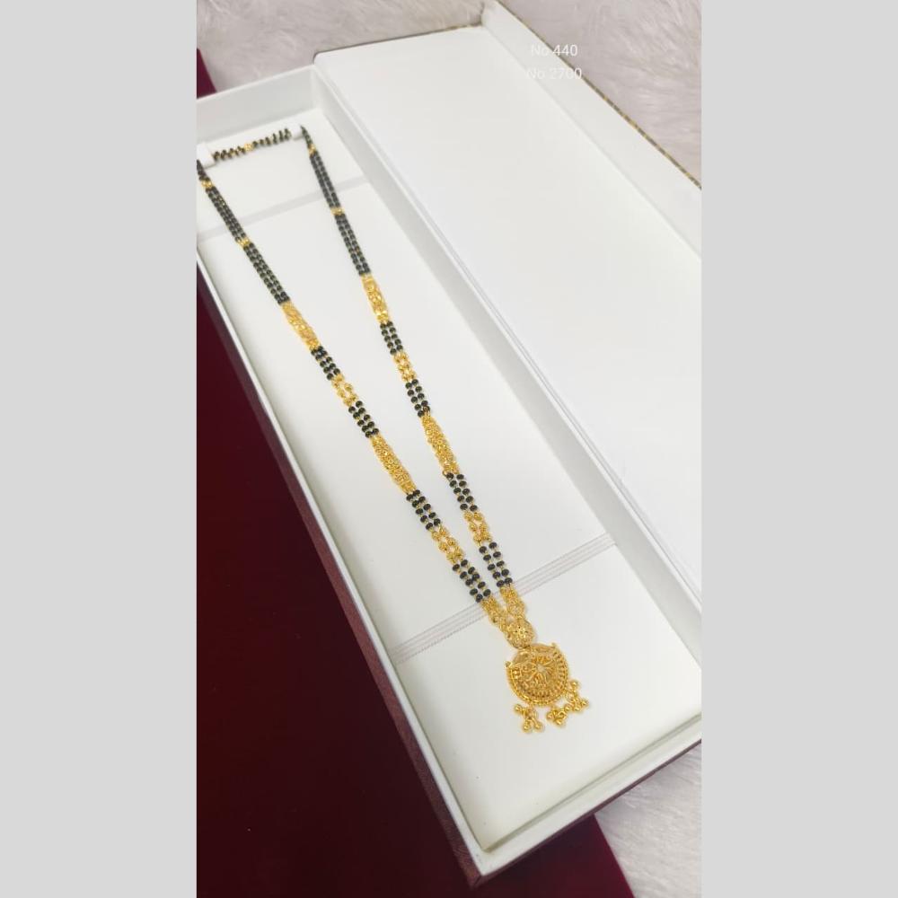 Pari Art Jewellery Graceful Forming Black Pearl Mangalsutra