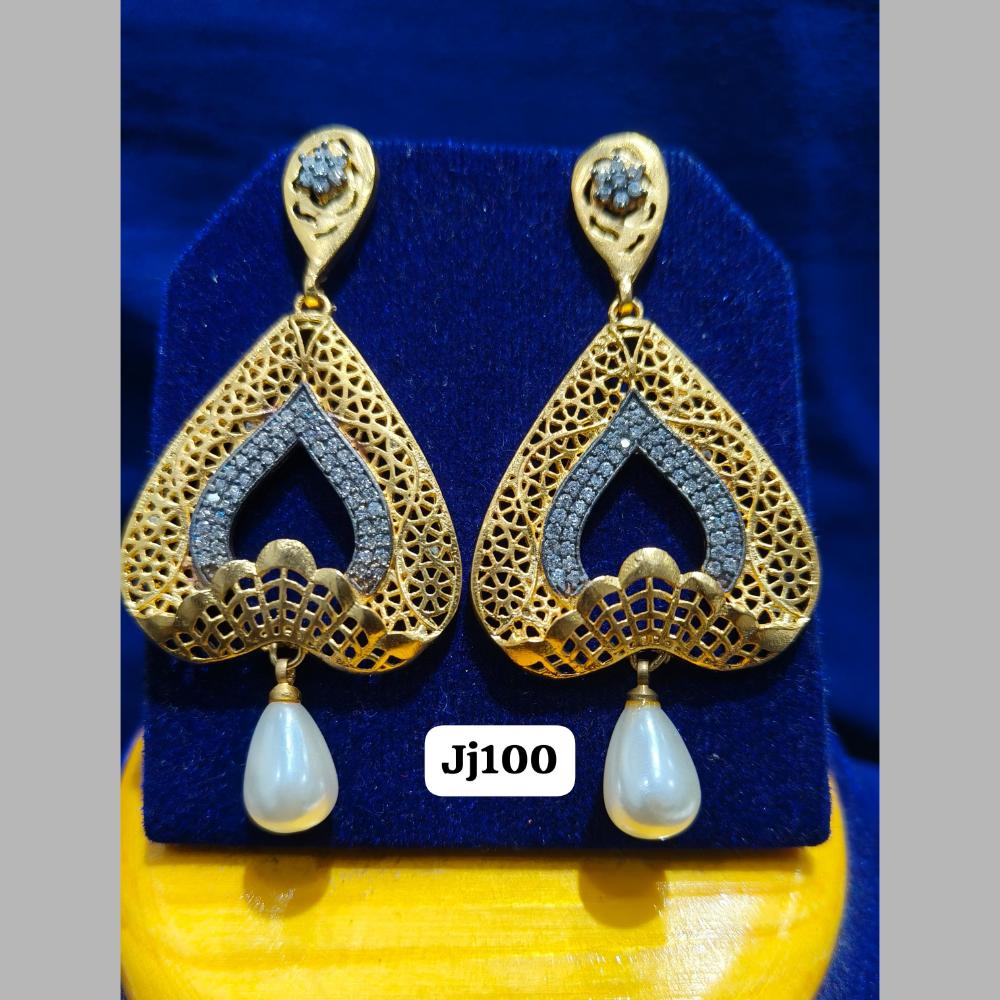 Jain Jewellers Antique Gold Dangler Earrings