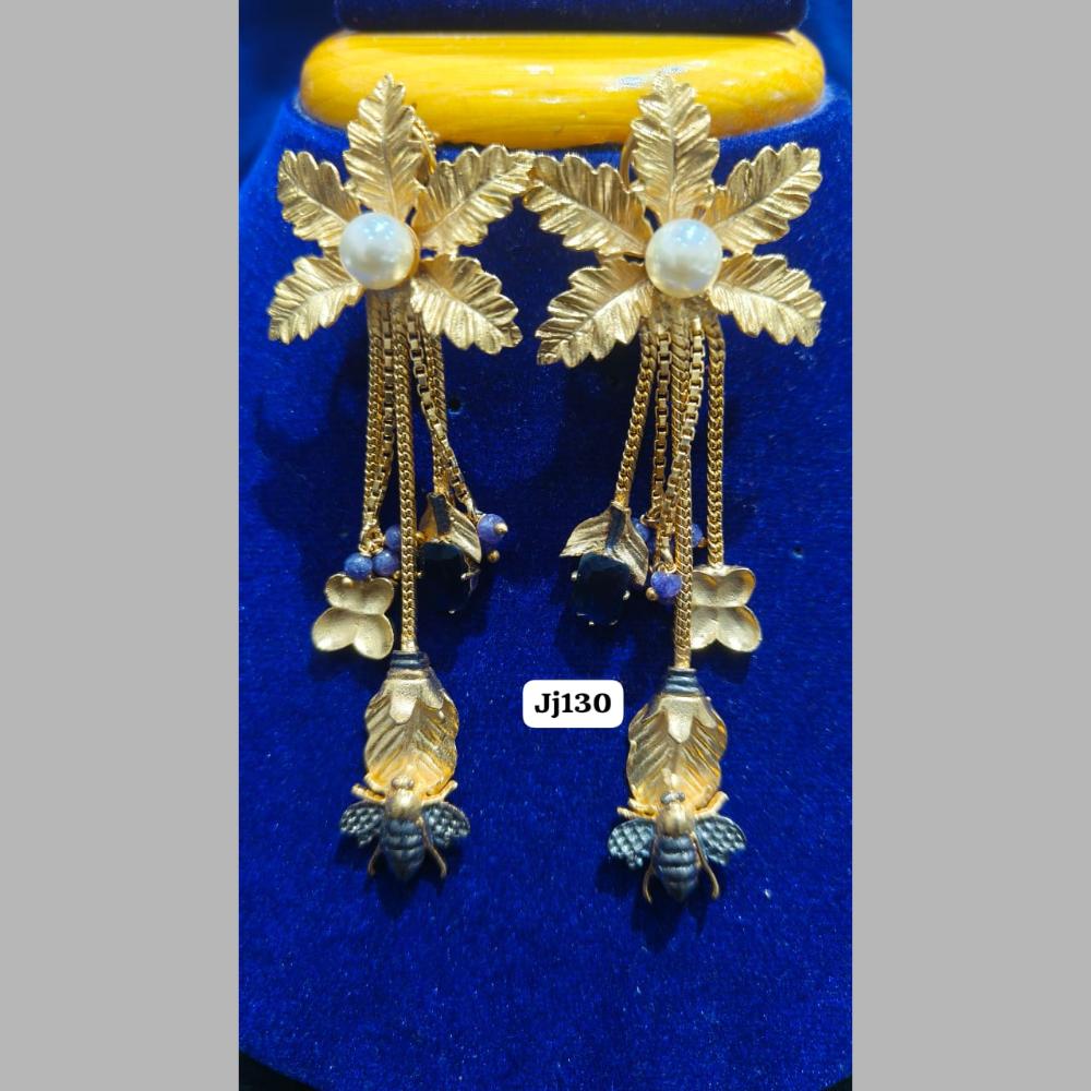 Jain Jewellers Antique Gold Dangler Earrings