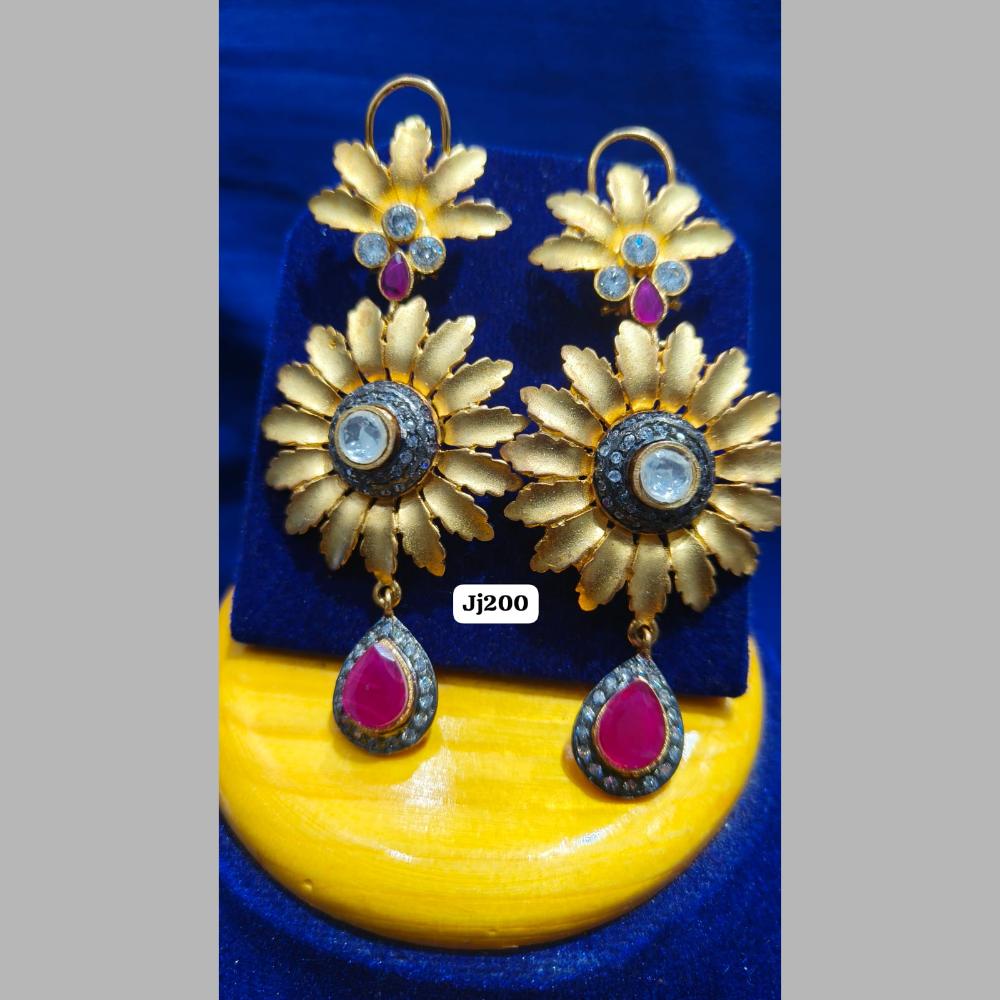 Jain Jewellers Antique Gold Dangler Earrings