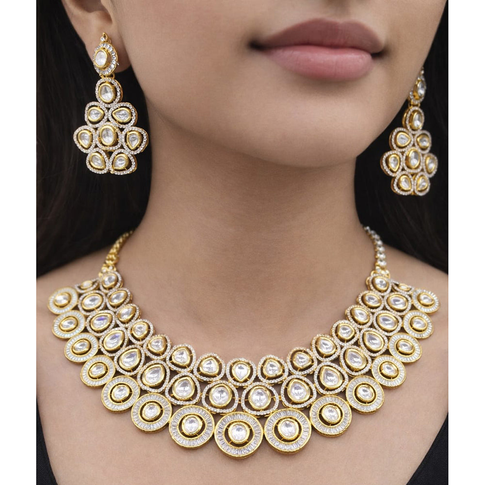 Jain Jewellers Luxury Heritage Polki Kundan Necklace Set