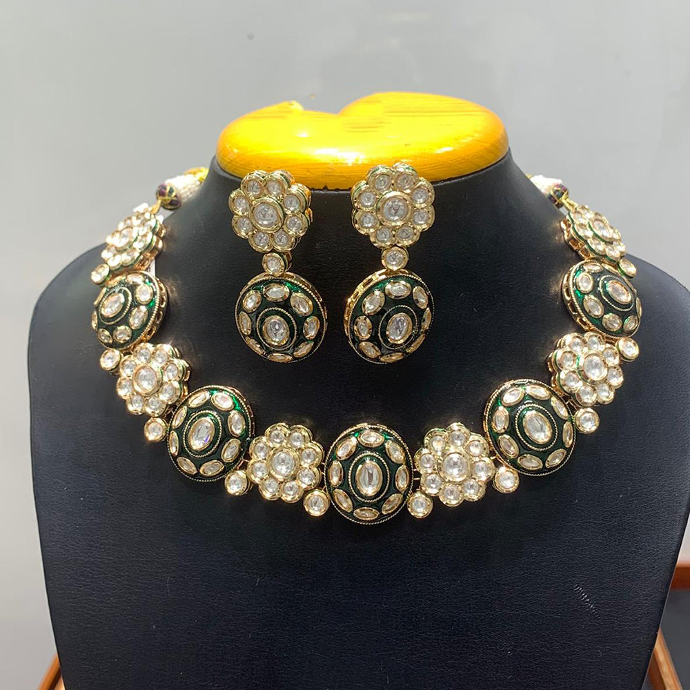 Jain Jewellers Graceful Polki Kundan Stone Choker Necklace Set