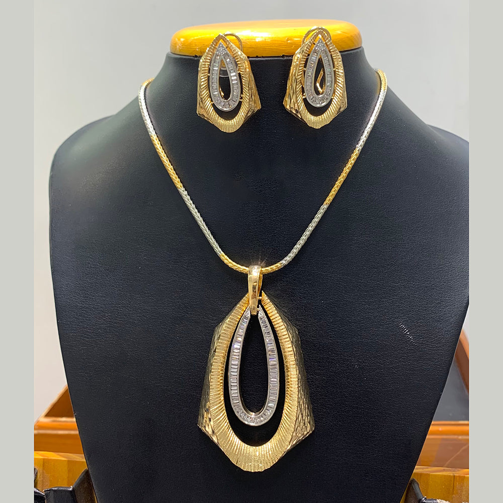 Jain Jewellers Fashion American Diamond Chain Pendant Set