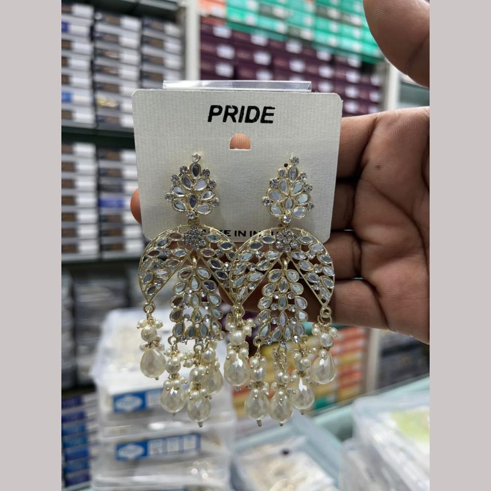 Kavita Art Gold Plated Pearls Dangler Earrings