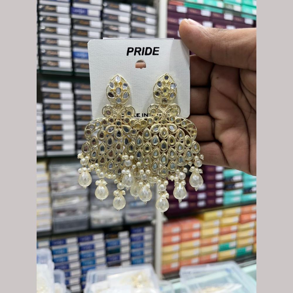 Kavita Art Gold Plated Pearls Dangler Earrings