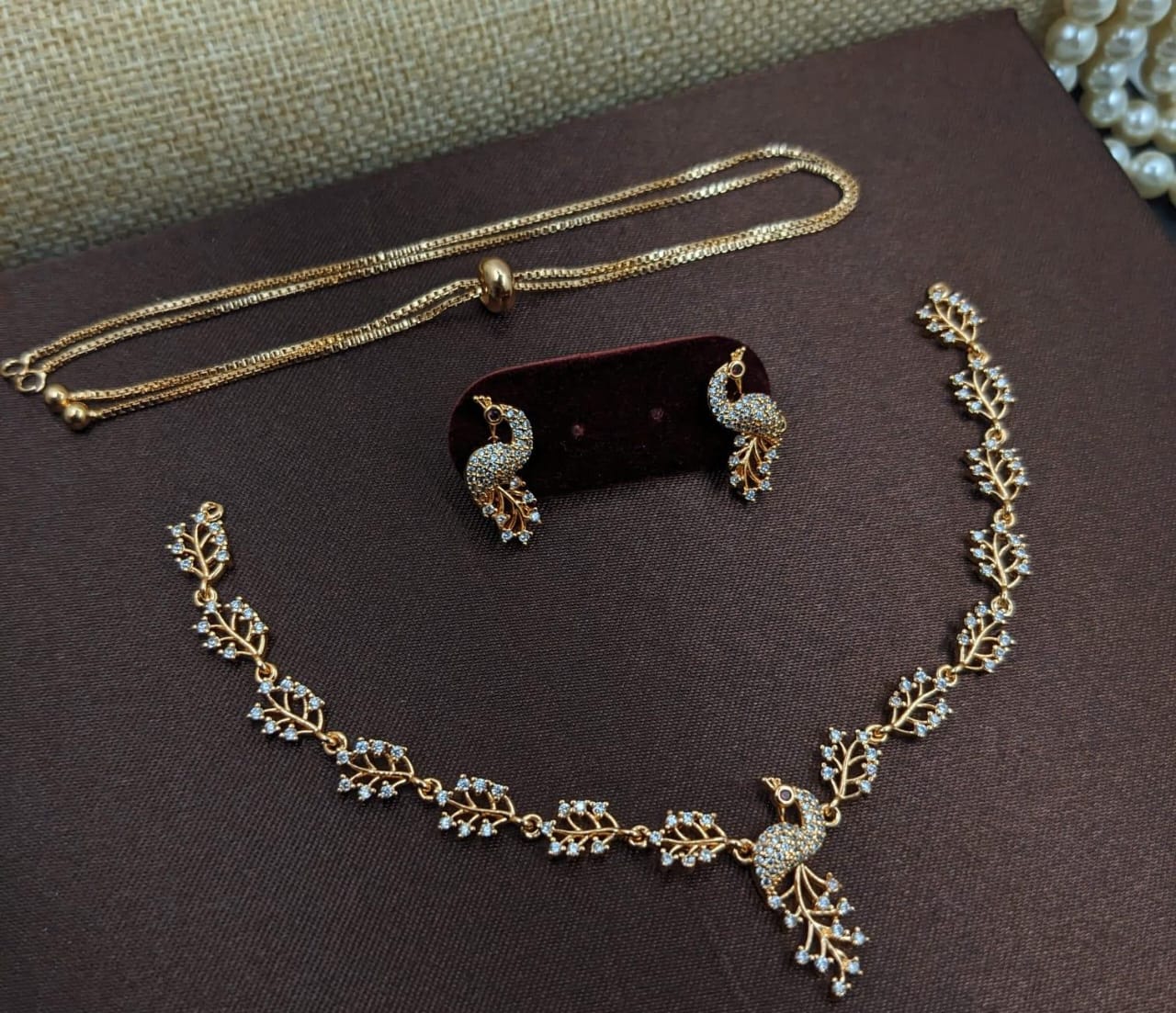 Kavita Art Gold Plated Austrian Stone Necklace Set