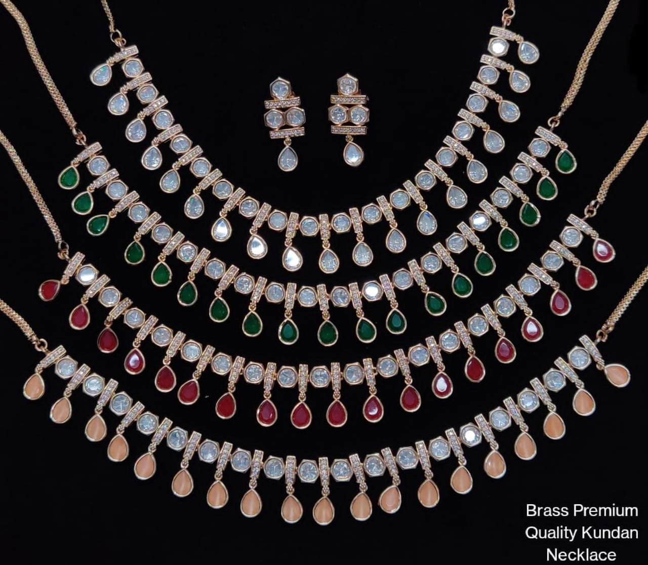 Kavita Art Gold Plated Polki Kundan Stone Necklace Set