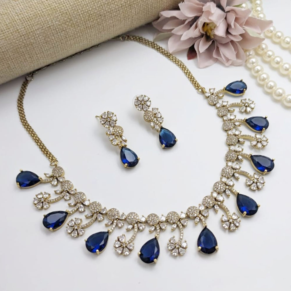 Kavita Art Gold Plated AD Necklace Set