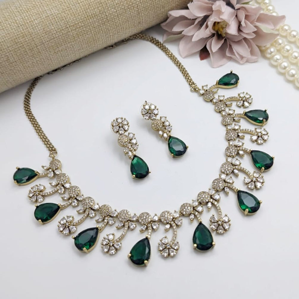 Kavita Art Gold Plated AD Necklace Set