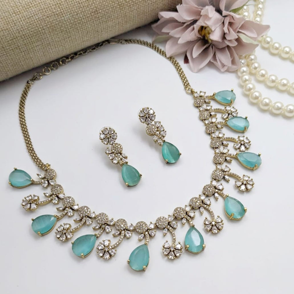 Kavita Art Gold Plated AD Necklace Set