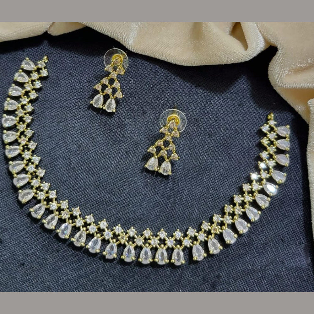 Kavita Art Gold Plated AD Necklace Set