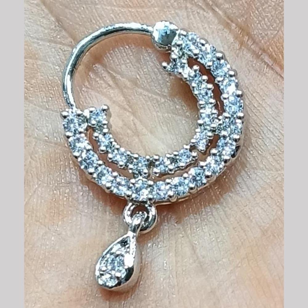 Kavita Art Silver Plated Austrian Stone Nose Ring