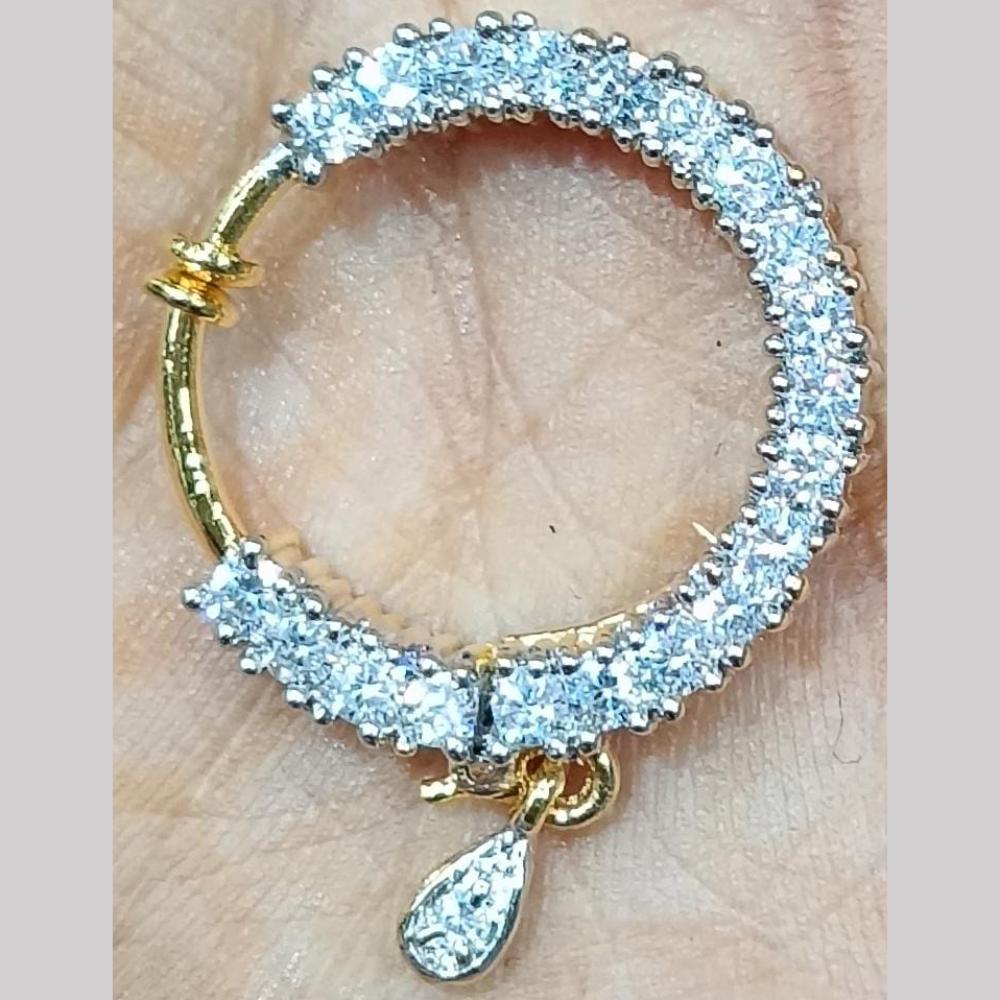 Kavita Art Gold Plated Austrian Stone Nose Ring