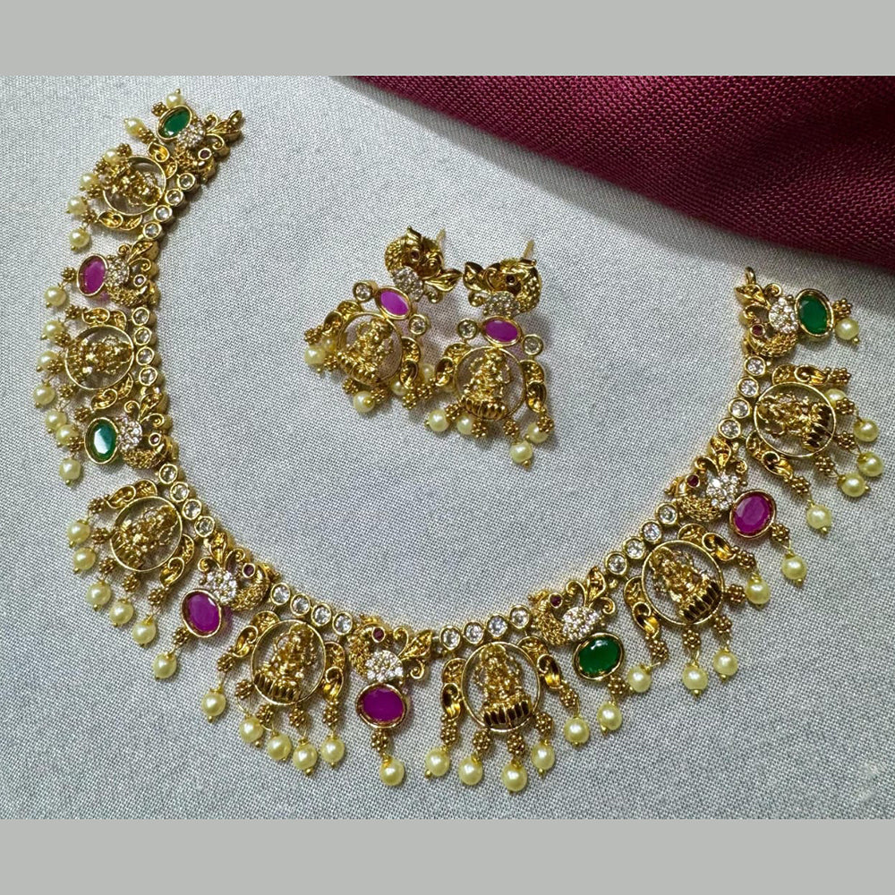 Kavita Art Gold Plated Austrian Stone Necklace Set