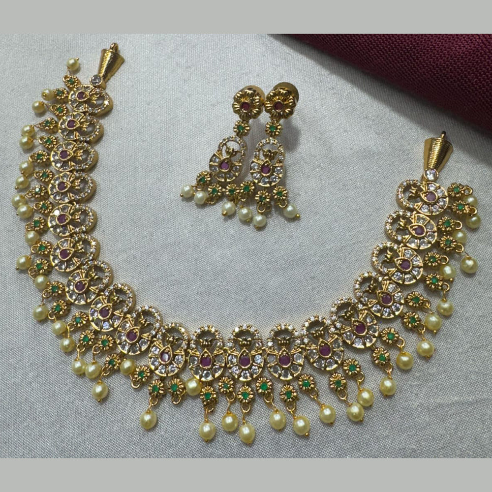 Kavita Art Gold Plated Austrian Stone Necklace Set