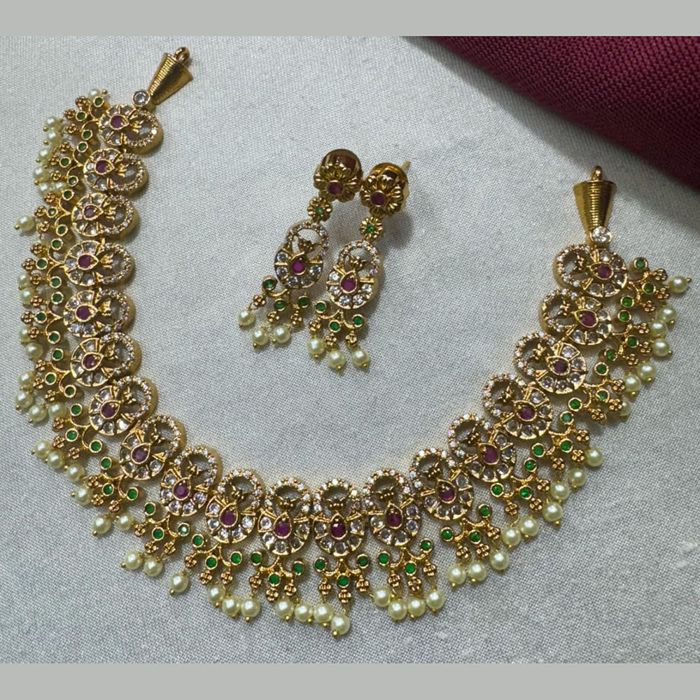 Kavita Art Gold Plated Austrian Stone Necklace Set