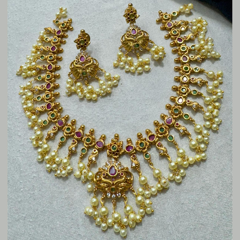 Kavita Art Gold Plated Austrian Stone Necklace Set