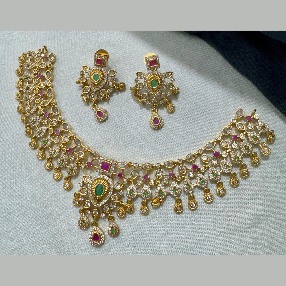 Kavita Art Gold Plated Austrian Stone Necklace Set