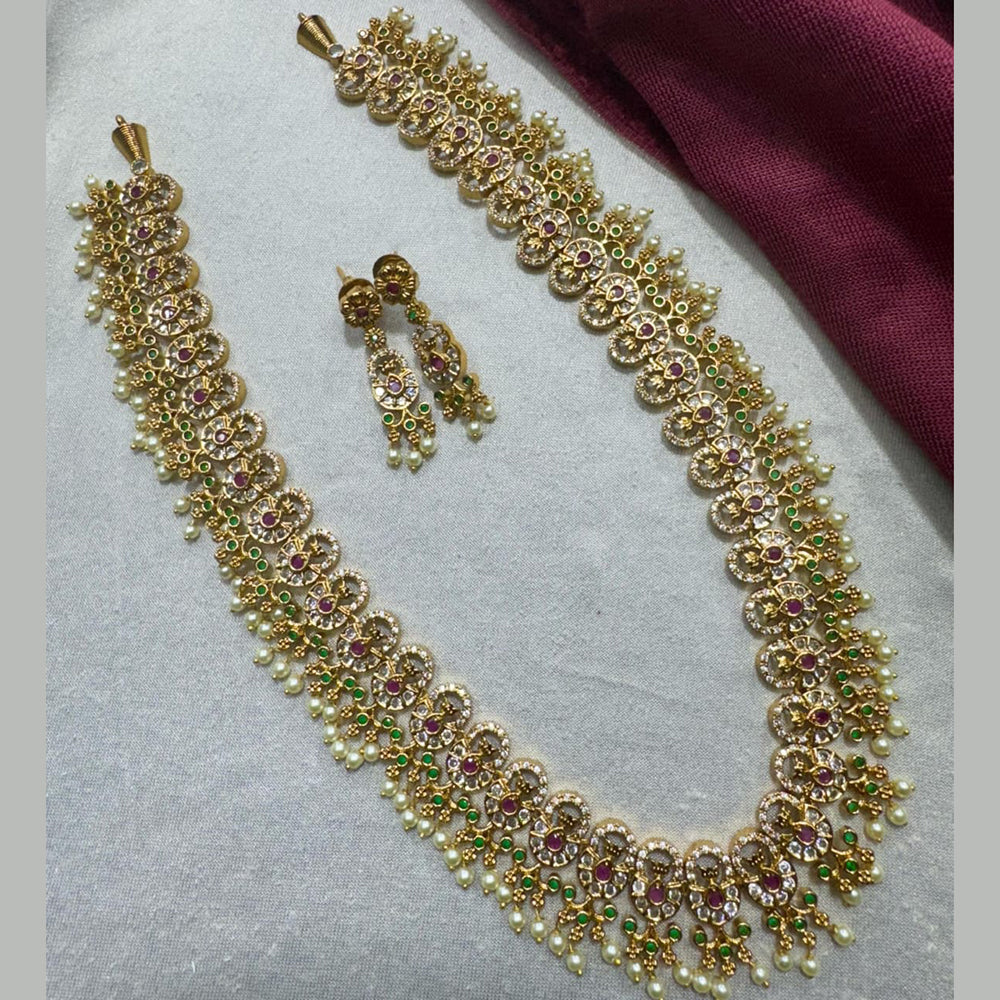 Kavita Art Gold Plated Austrian Stone Necklace Set