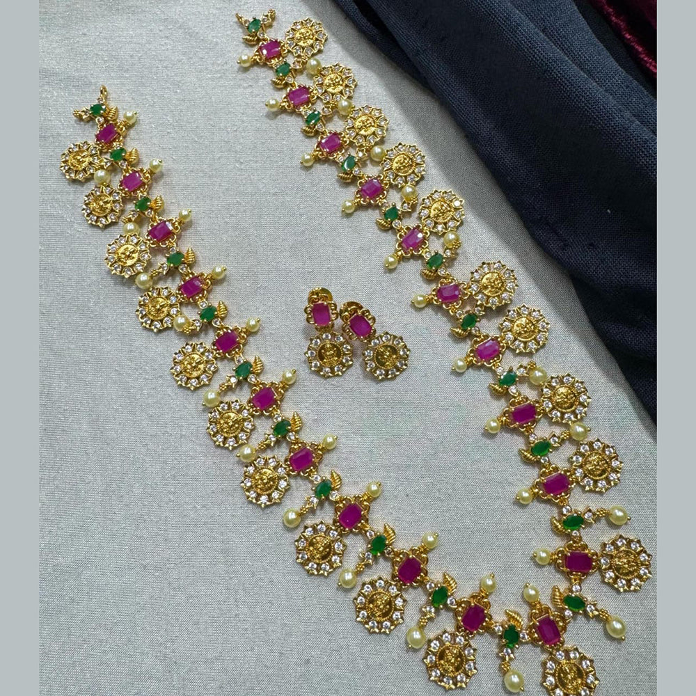 Kavita Art Gold Plated Austrian Stone Necklace Set