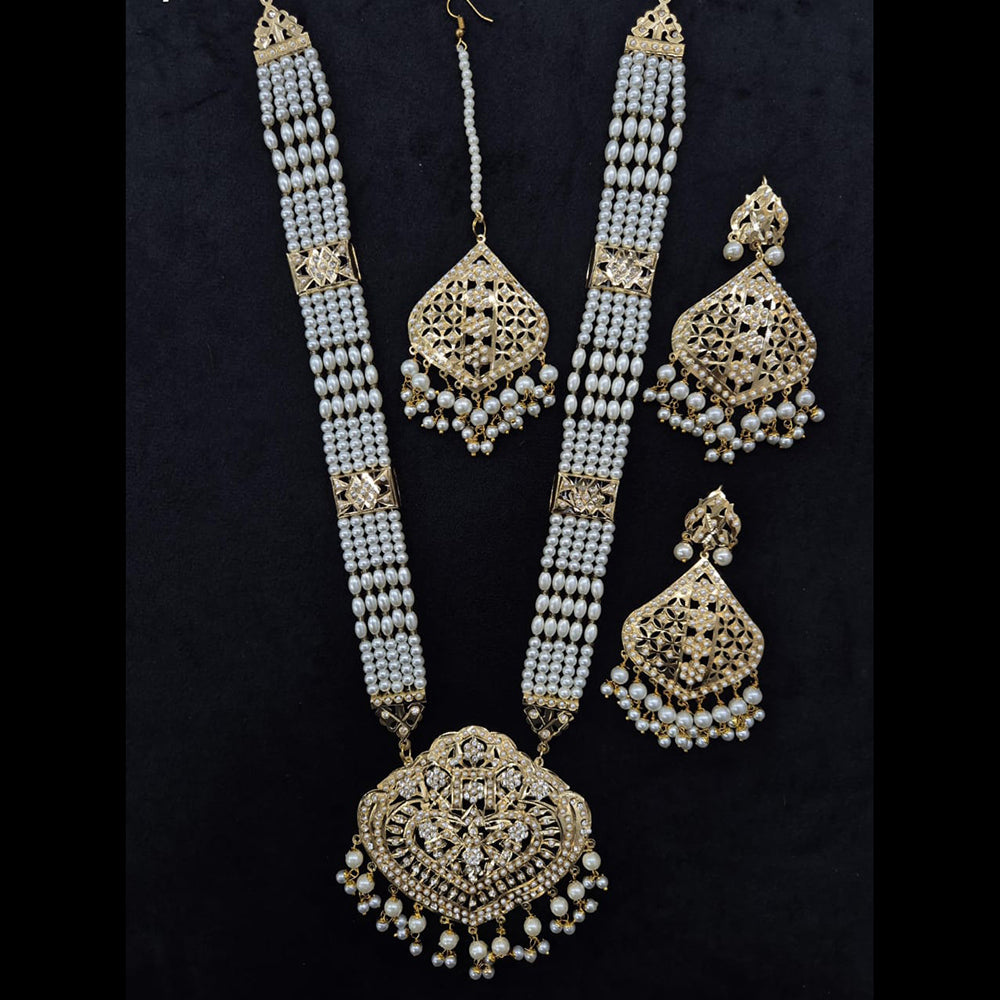 Kavita Art Gold Plated Pearl Necklace Set