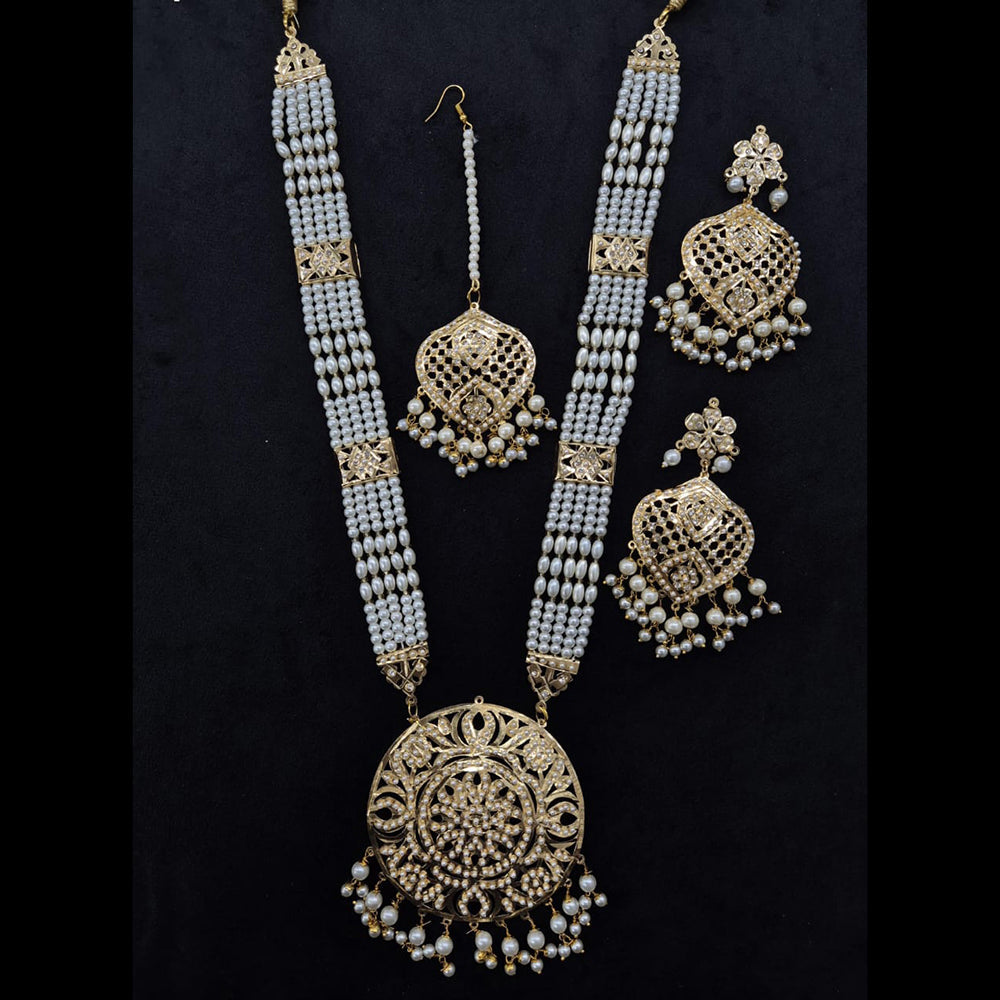 Kavita Art Gold Plated Pearl Necklace Set