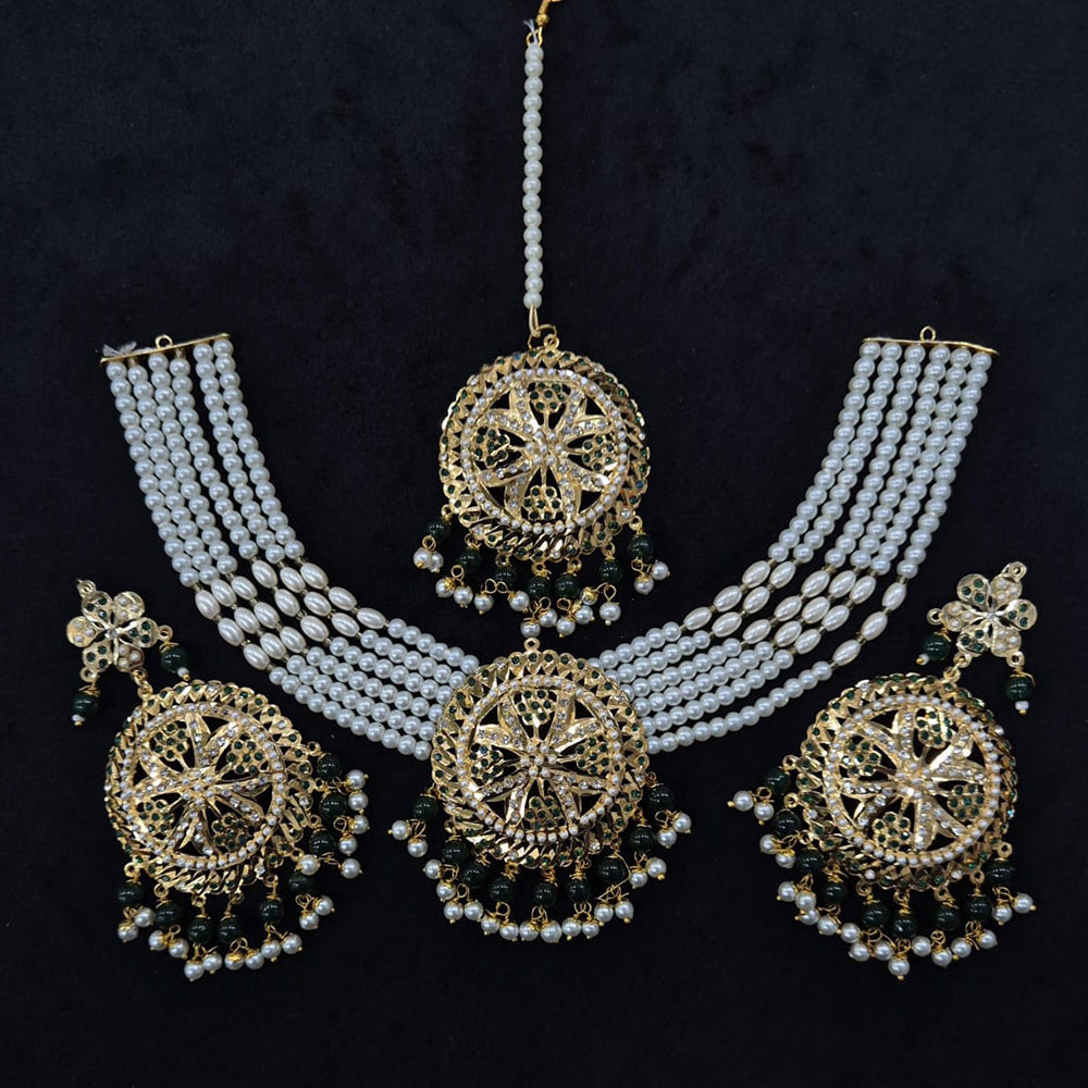 Kavita Art Gold Plated Pearl Necklace Set