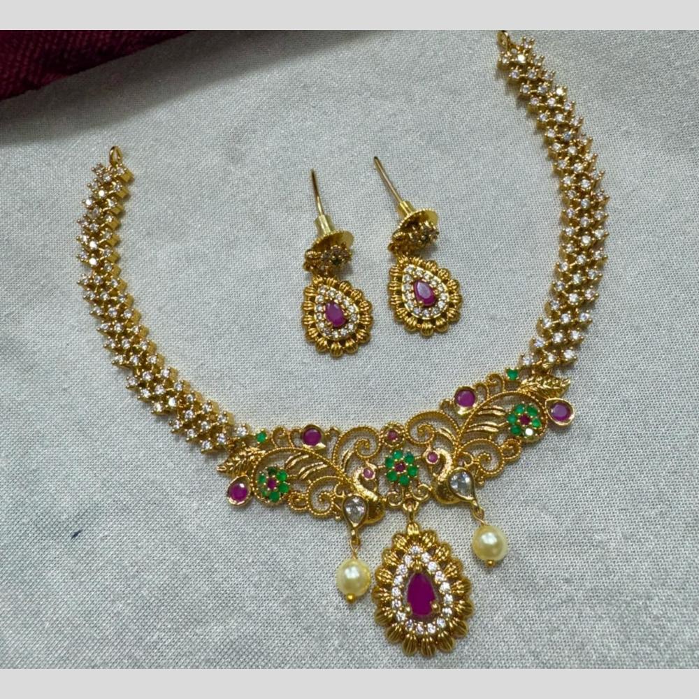 Kavita Art Gold Plated Austrian Stone Necklace Set
