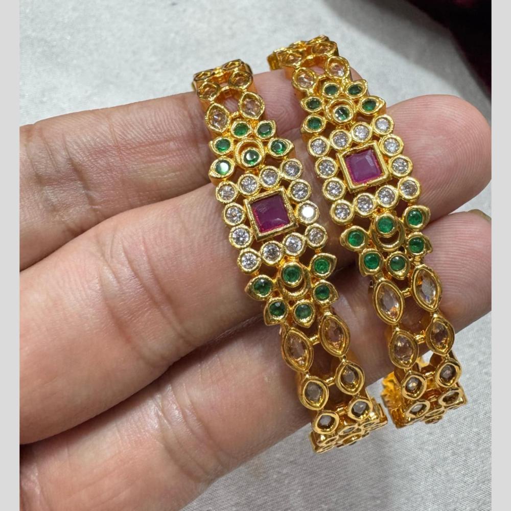Kavita Art Gold Plated Austrian Stone Bangles Set