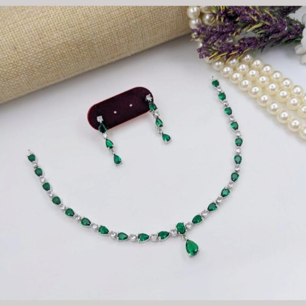 Kavita Art Premium American Diamond Necklace Set for Women