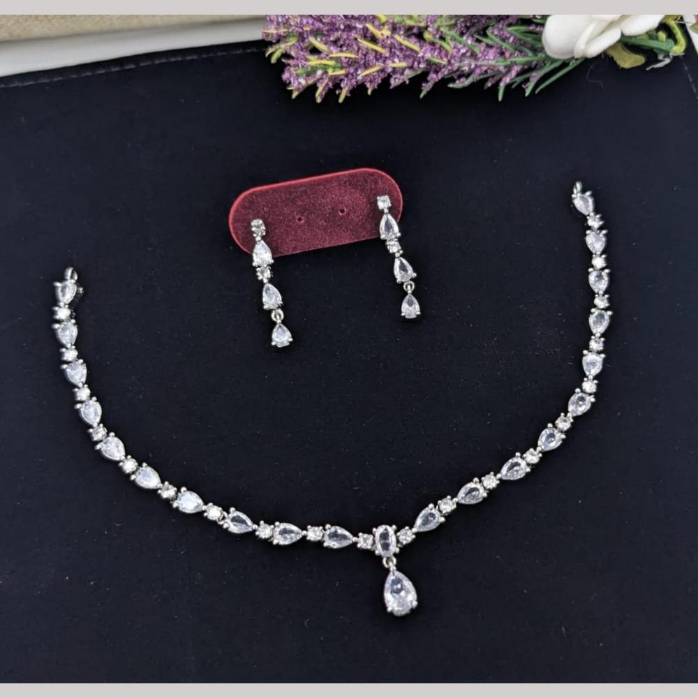 Kavita Art Premium American Diamond Necklace Set for Women