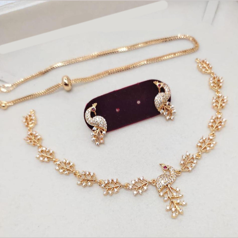 Kavita Art Gold Plated Austrian Stone Necklace Set