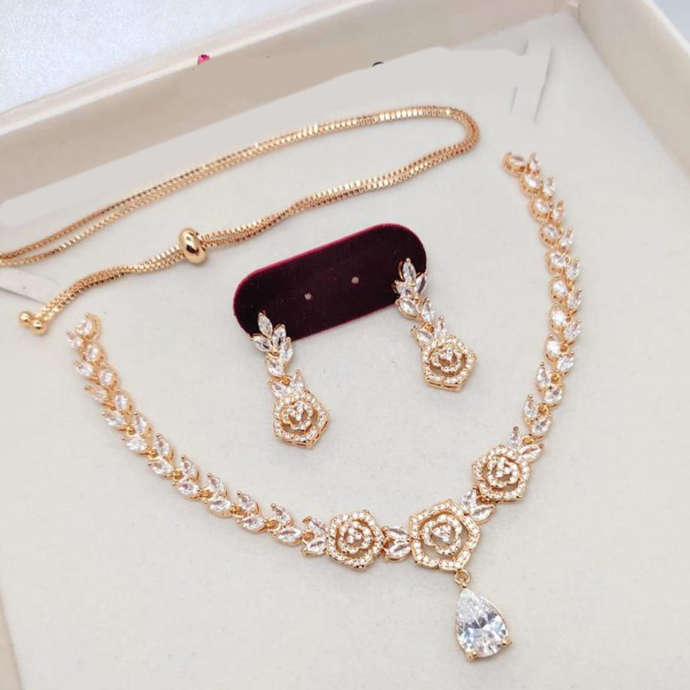 Kavita Art Gold Plated Austrian Stone Necklace Set