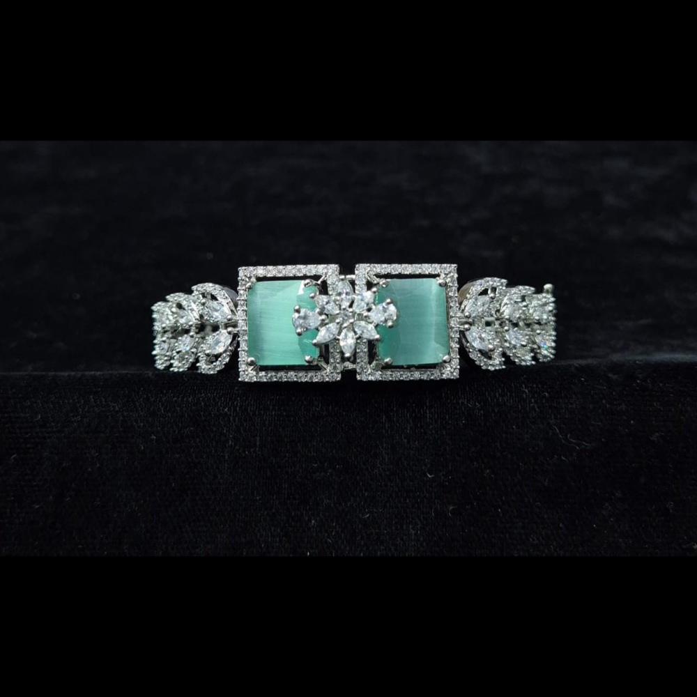 Kavita Art Silver Plated American Diamonds Bracelet