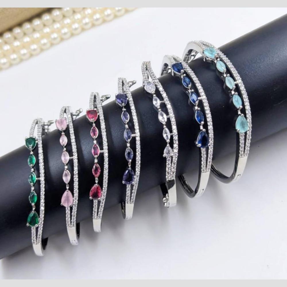 Kavita Art Silver Plated American Diamonds Bracelet