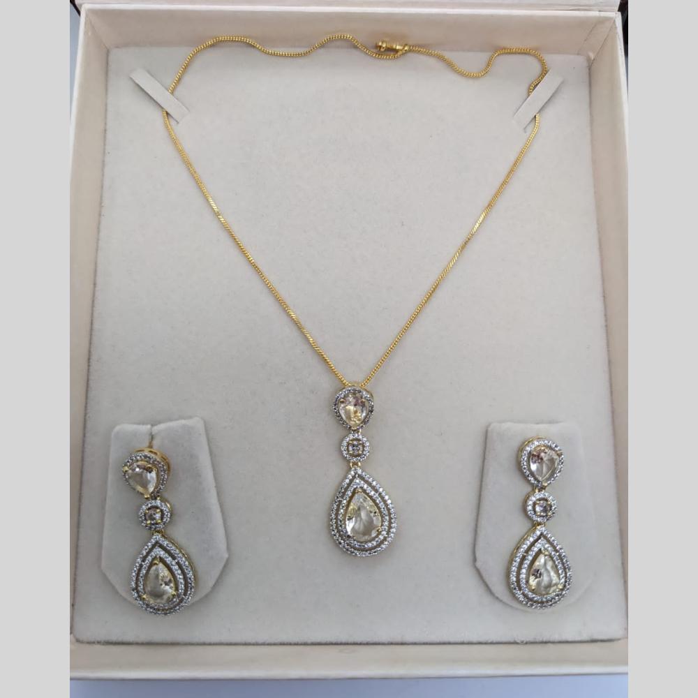 Kavita Art American Diamond Pendant Set