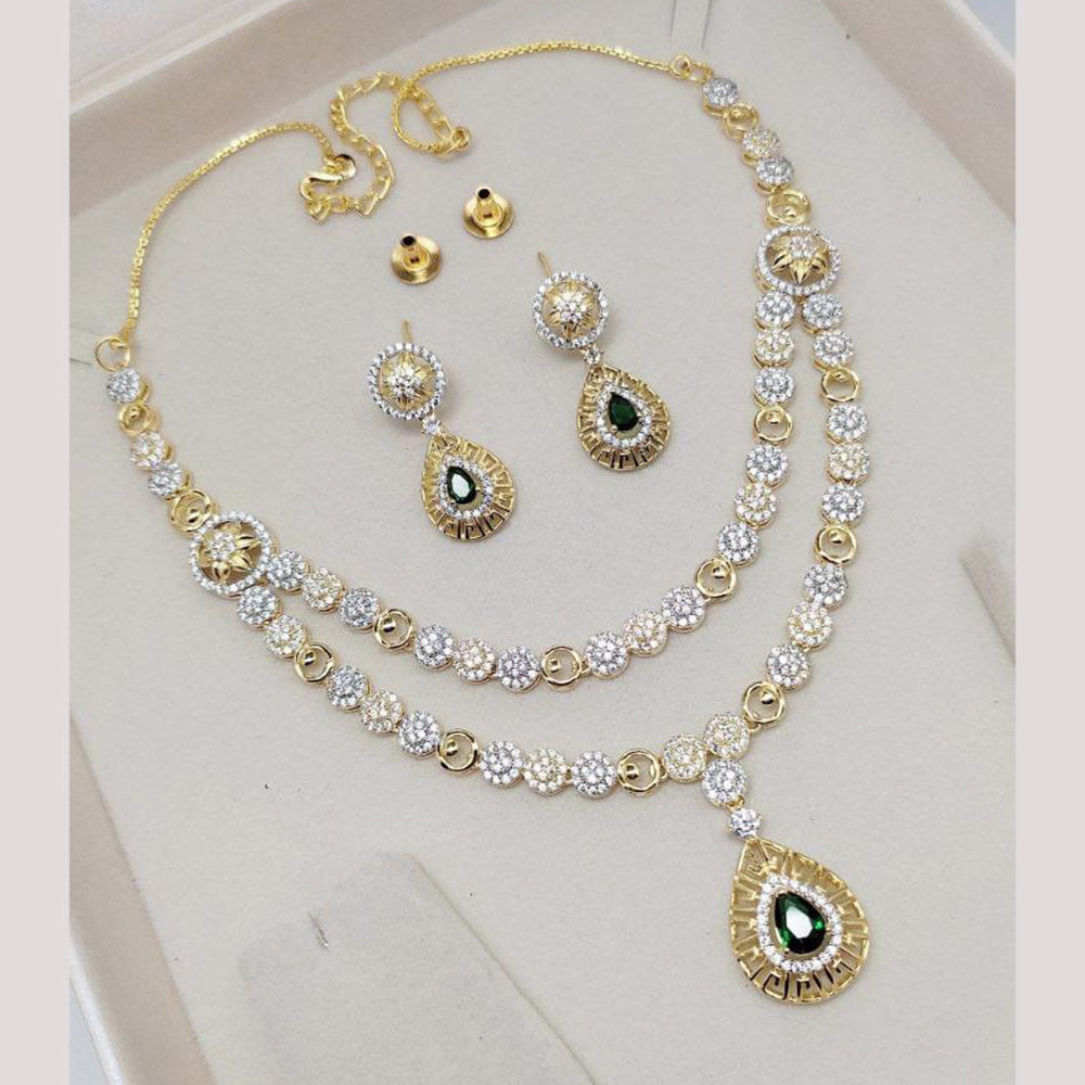 Kavita Art Glamorous American Diamond Necklace Set