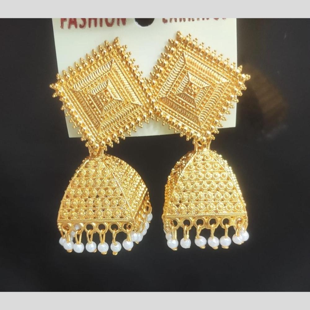 Kavita Art Radiant Gold Plated Festival Ready Elegance Jhumki Earrings