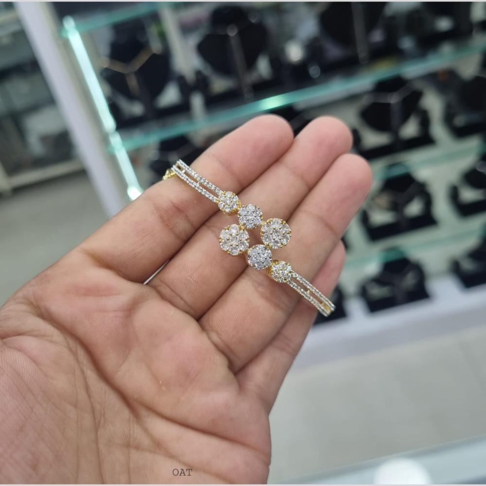 Kavita Art Elegant TwoTone Austrian Stone Openable Bracelet for Festive & Wedding Wear