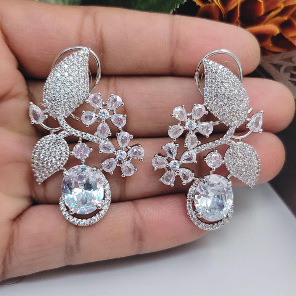 Kavita Art Sparkling American Diamond Lightweight Dangler Earrings for Party Wear