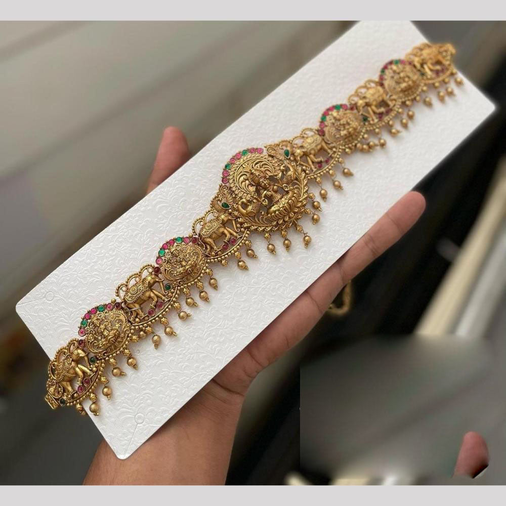 Kavita Art Antique Bridal Temple Kamar Band South Indian Goddess Laxmi Waist Belt