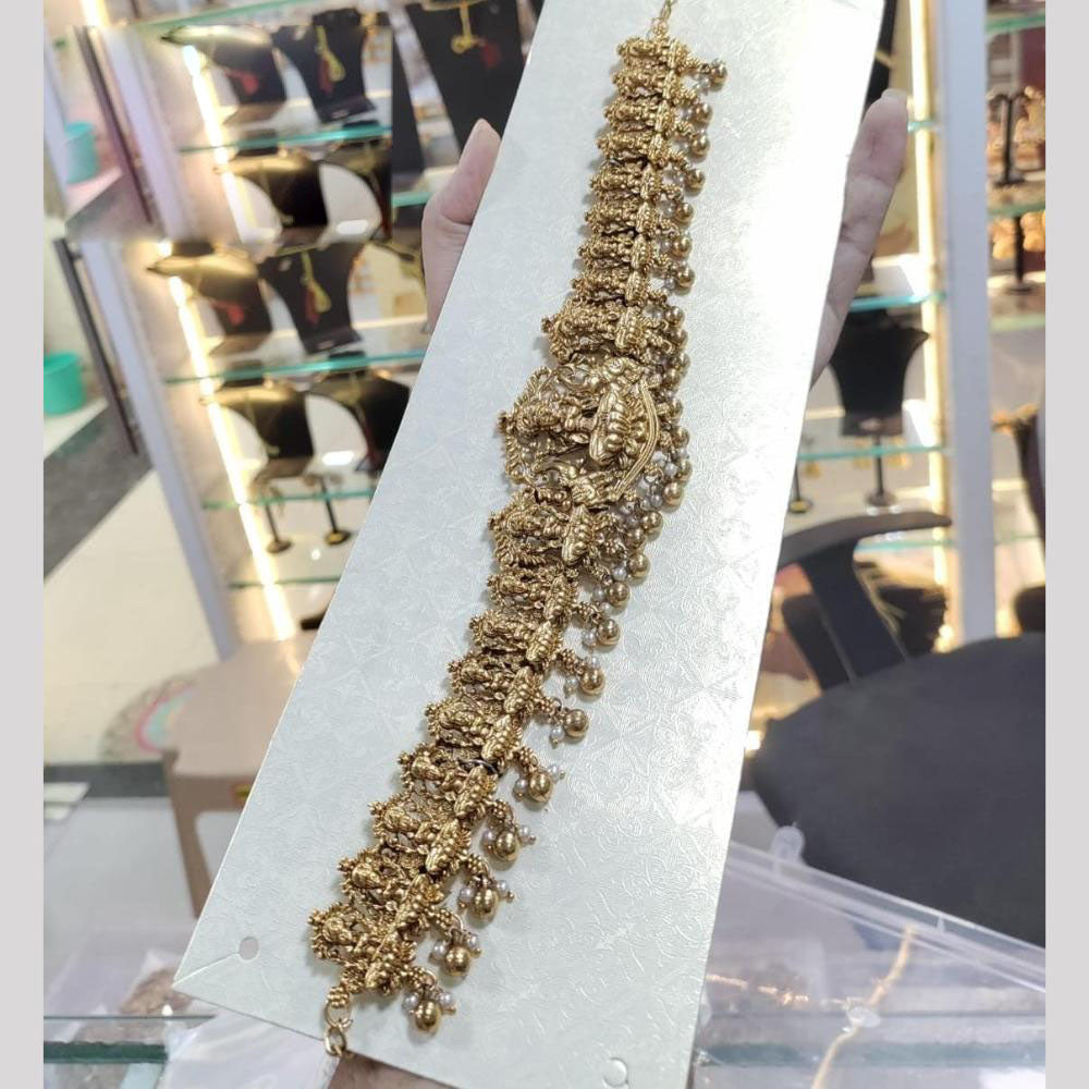 Kavita Art Elegant Temple Kamarbandh Traditional Wedding Waist Belt with Laxmi Idol