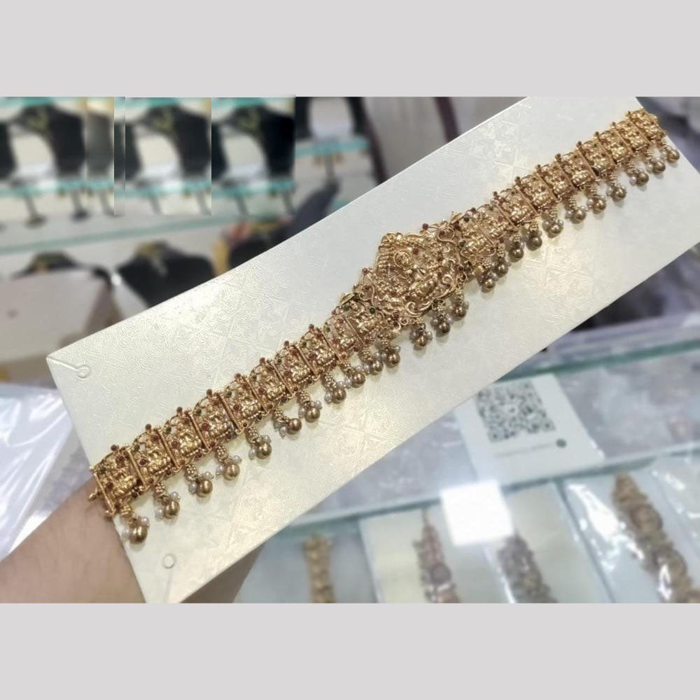 Kavita Art Elegant Temple Kamarbandh Traditional Wedding Waist Belt with Laxmi Idol