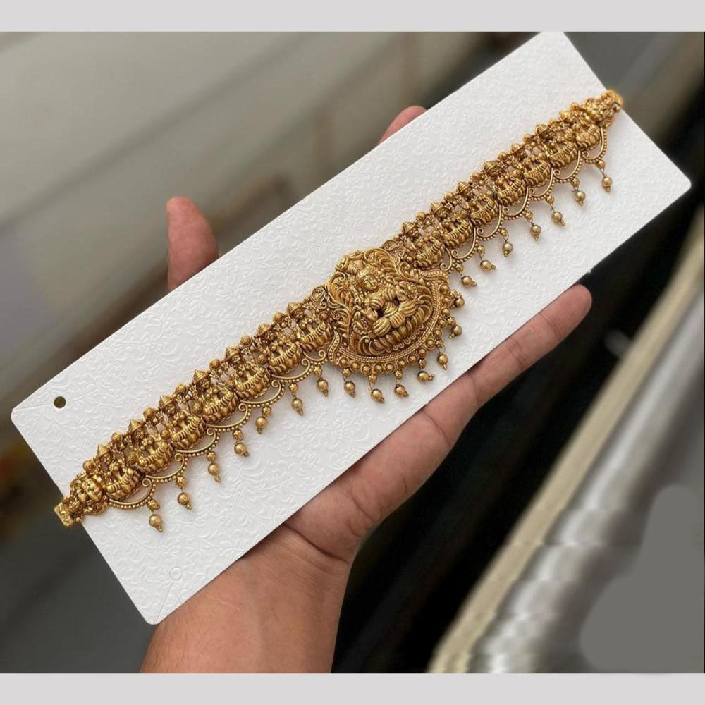 Kavita Art Antique Gold Temple Kamar Band Cultural Waist Belt for Wedding & Festive Wear